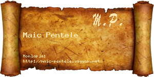 Maic Pentele névjegykártya